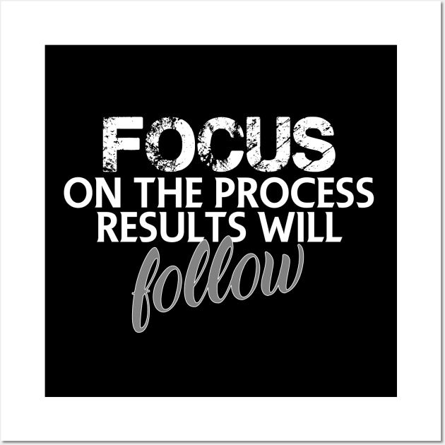 Focus on the process, results will follow Wall Art by FitnessDesign